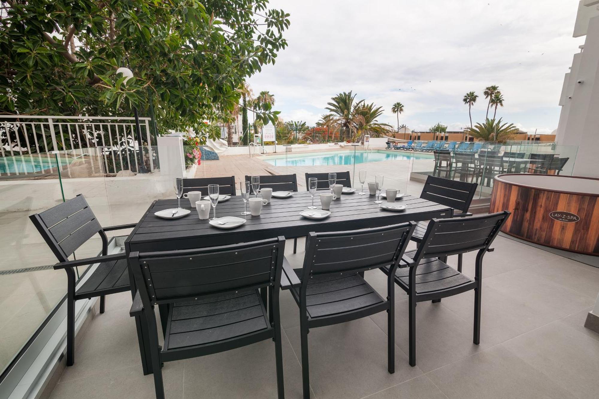 Ponderosa Next To The Pool With Big Terraces Close To The And Siam Park Apartment Playa Fanabe